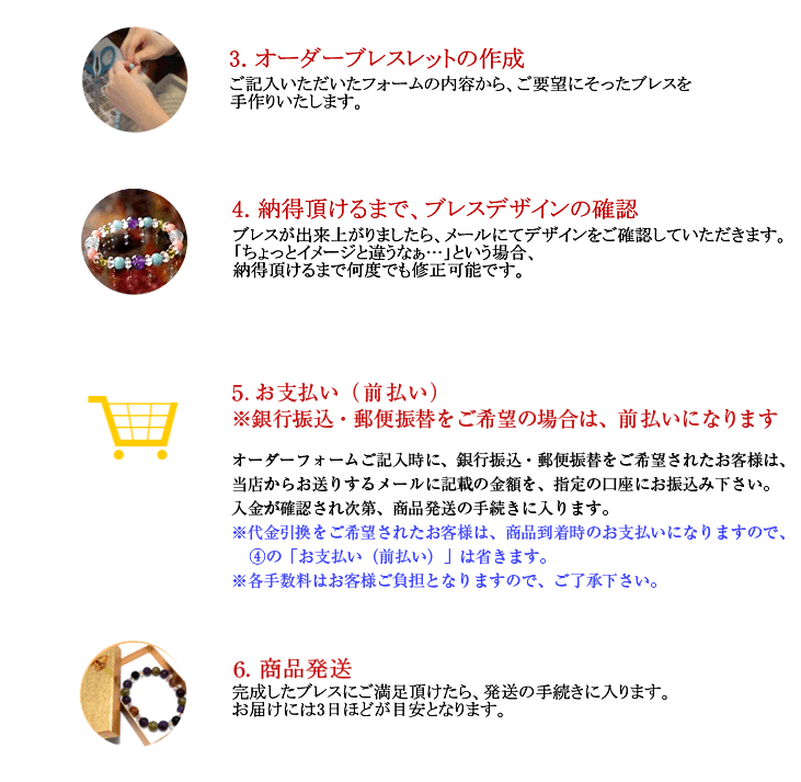 オーダーブレスのご注文の流れ